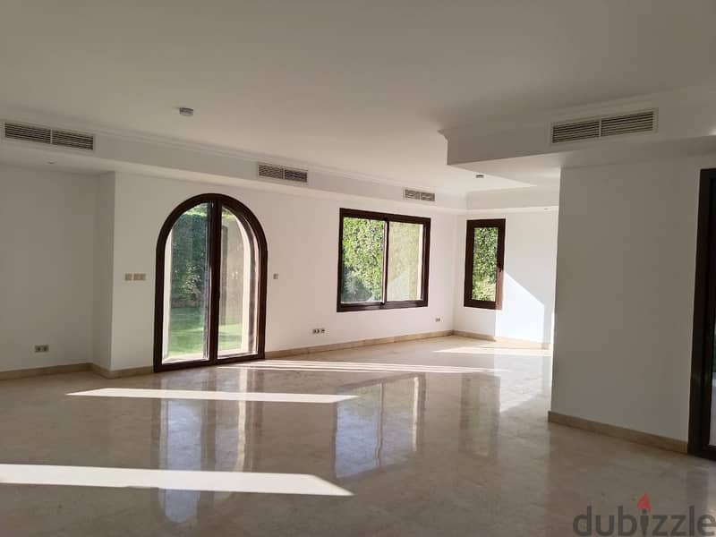 5- villa for rent in Mivida Compound, semi-furnished, with kitchen, air conditioners + appliances, view on garden 1