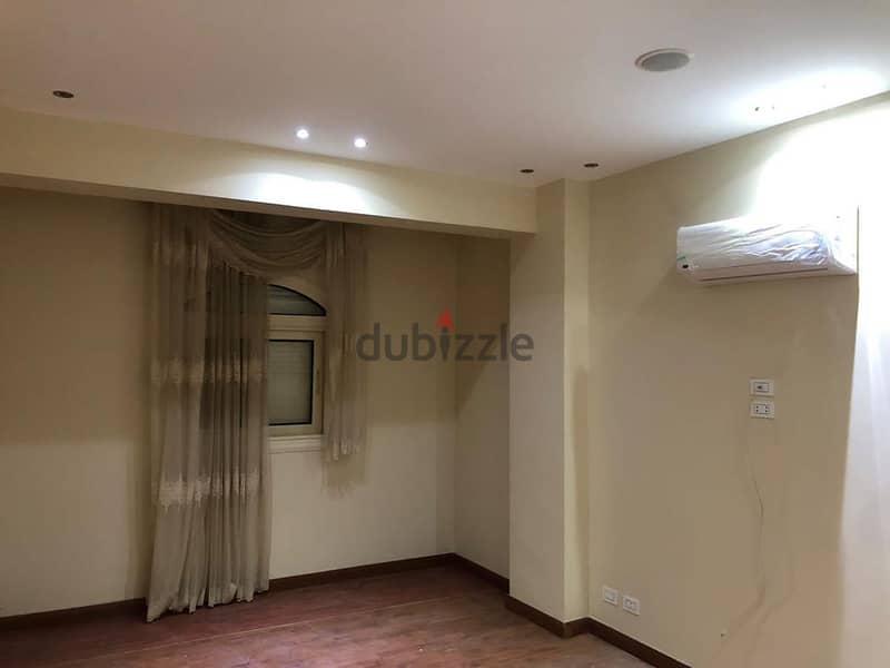 Apartment for rent in South Academy, view on Cairo Festival City, semi furnished, with kitchen and air conditioners, PRIME location 6