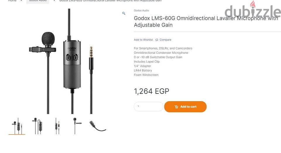 مايك Godox LMS-60Gالغنى عن التعريف صوت نقى جدا جى من الخارج لم يستخدم 1