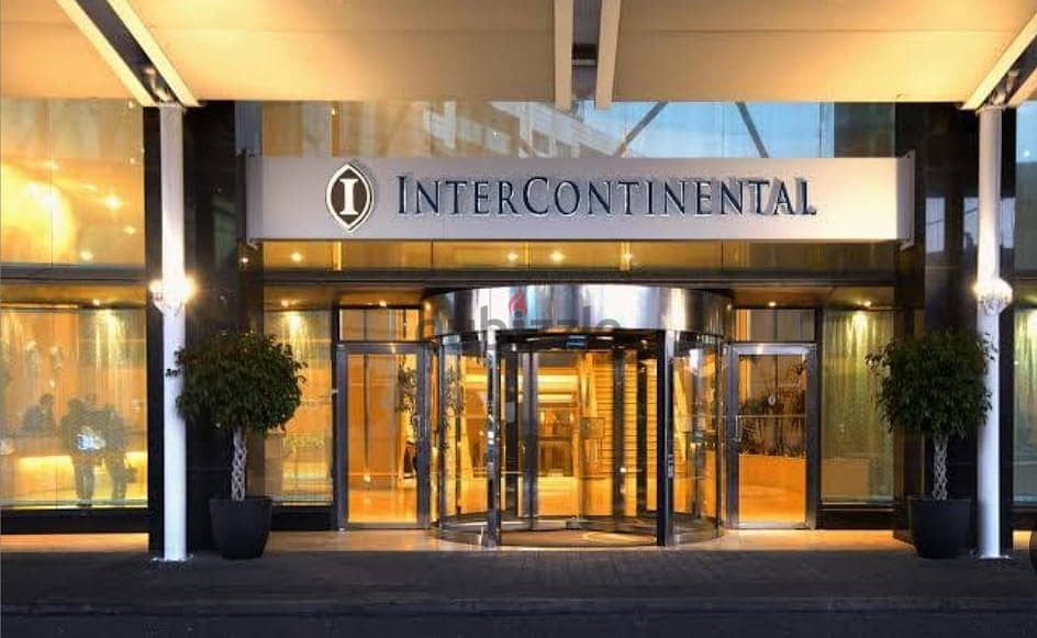 Book now at the opening price, a hotel apartment managed by the InterContinental Hotel, first row, in the tourist towers, in the heart of the Green Ri 1