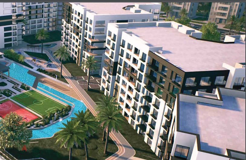 With a 10% down payment and installments over 10 years, an apartment for sale in the first Smart Compound in the Administrative Capital 4