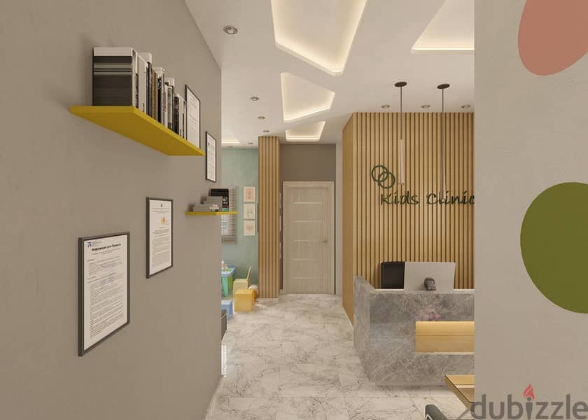 A fully finished clinic in the middle of the largest residential area next to Hyde Park and Diyar Al Mukhabarat Compound in the best location in the s 5