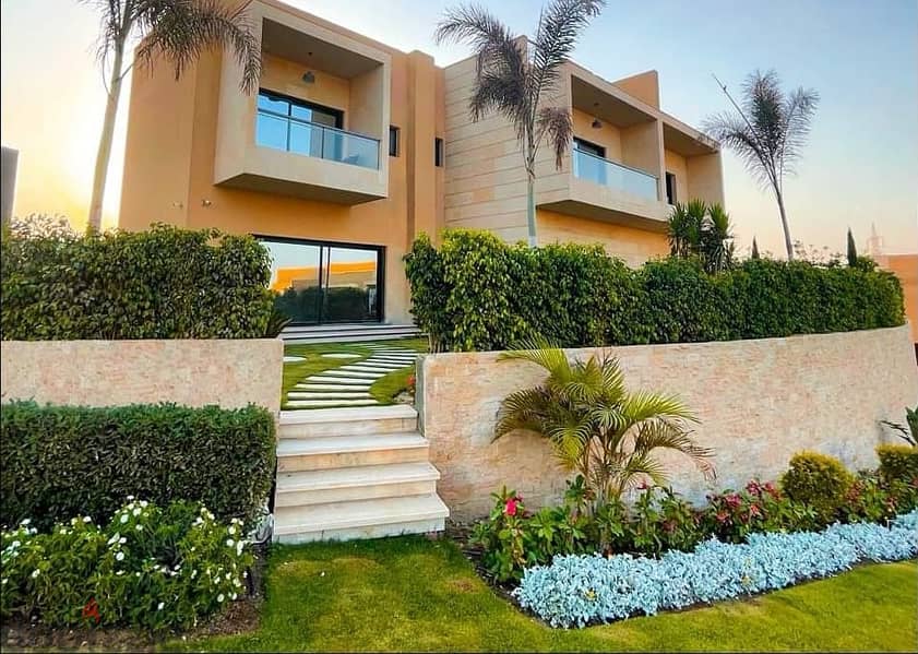Twin house for sale in Joya Compound located on the 26th of July Mehwar Road directly in front of Nile University and near Hyper One and Alexandria De 1