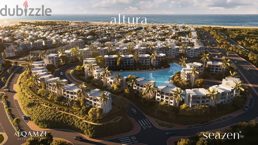 10% down payment own a chalet for sale in Seasons North Coast-view on the lagoon-real estate developer Al Qamzi-fully finished with air condition 6