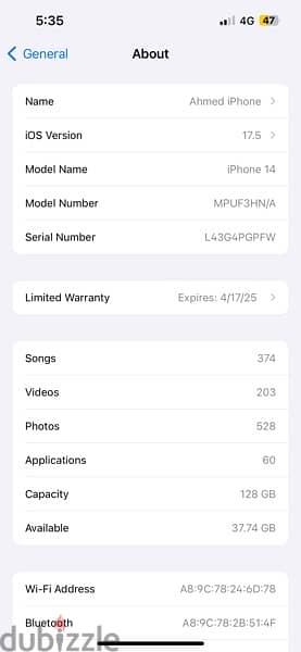 IPhone 14 - 128 GB - 11 month warranty 2