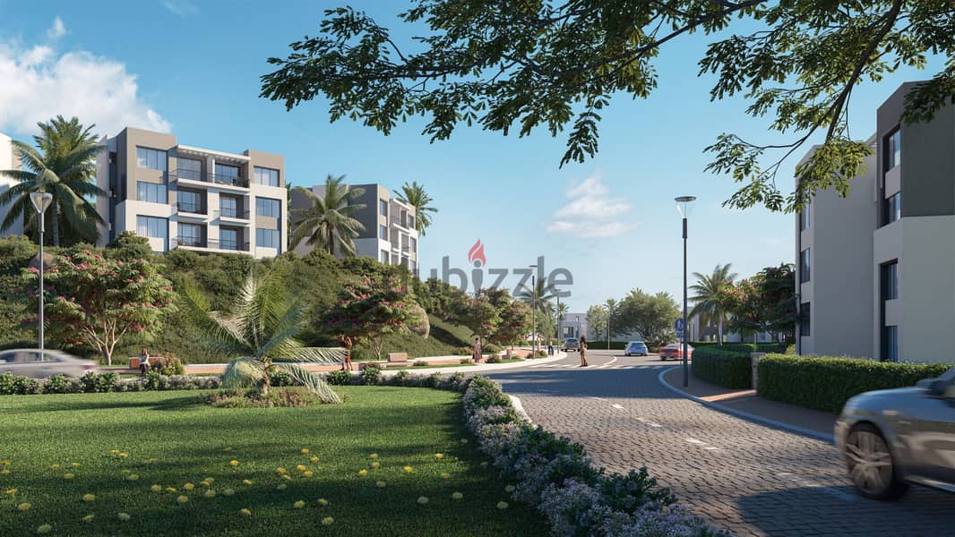 Corner townhouse for sale, finished directly on the lagoon, in installments over 8 years, with Al Qamzi, Emirates, on the North Coast 8