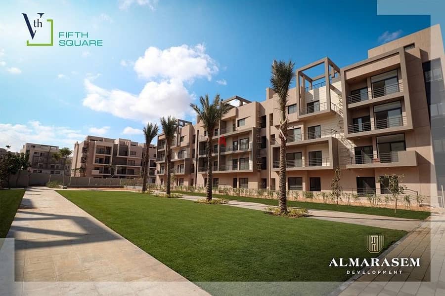 Roof Apartment for sale ready to move ultra modern finishing with ACs and Kitchen in | Fifth Square | Marasem | in front of AUC direct on Teseen St 7