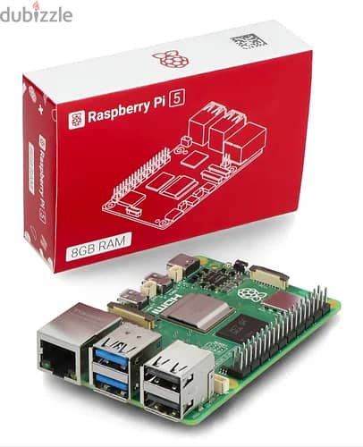 Raspberry Pi 5 8GB RAM + سلك الكاميرا + مروحه 0