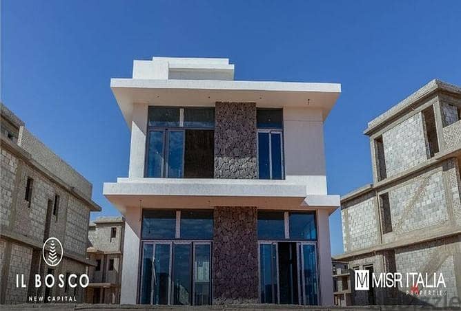 Townhouse villa for sale in Mostakbal City from Tatweer Misr | Il Bosco City | with pentouse + swimming pool view and a panoramic view of lagoon 6