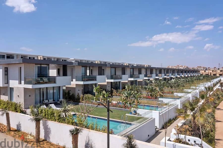 Townhouse villa for sale in Mostakbal City from Tatweer Misr | Il Bosco City | with pentouse + swimming pool view and a panoramic view of lagoon 7