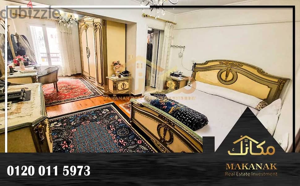 شقة بيع محرم بك شارع المشير احمد بدوي 165م 4