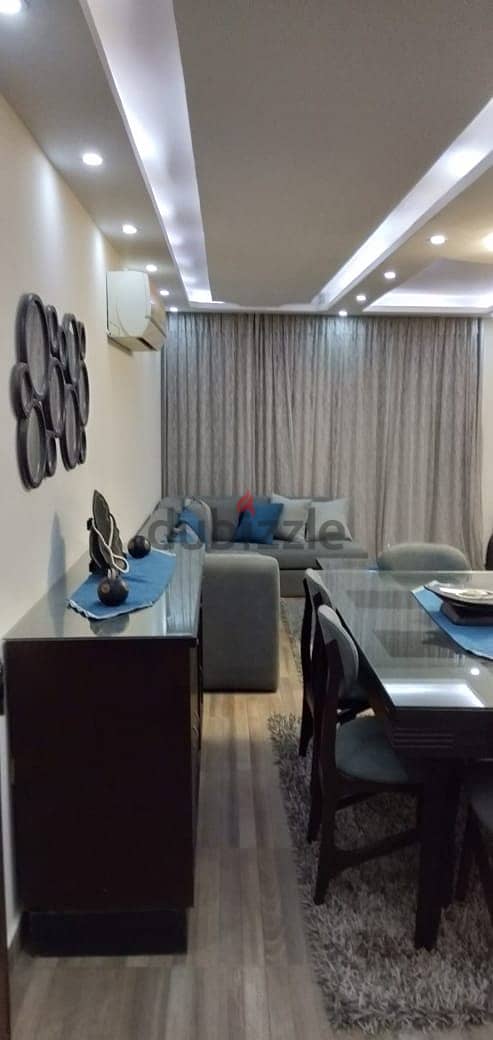 For lovers of hotel finishes Apartment for sale in Madinaty b7 96 metres Completely special finishes Selling furniture and appliances second floor Vie 4