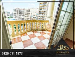 شقة بيع سموحة شارع كمال الدين صلاح 120م مطلات مفتوحة