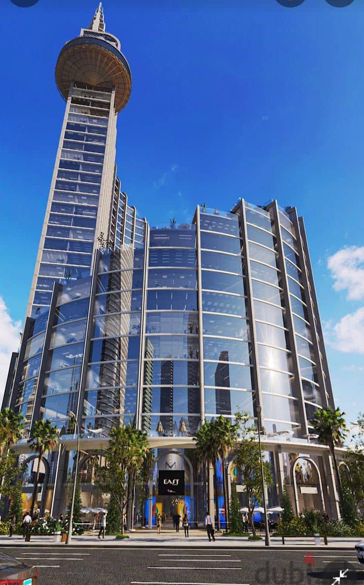 مكتب متشطب للبيع فيو علي البرج الايقوني بخصم 15% في أهم منطقه في العاصمة الاداريه 5