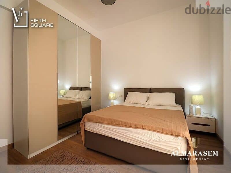 Apartment with immediate receipt for sale, fully finished, Ultra Super Lux, in Fifth Square Al Marasem Compound 3