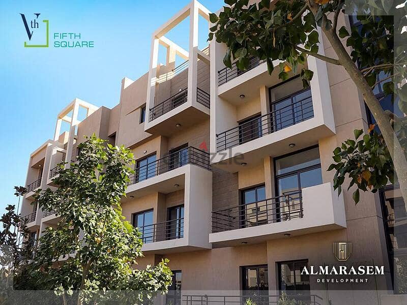 Apartment with immediate receipt for sale, fully finished, Ultra Super Lux, in Fifth Square Al Marasem Compound 6