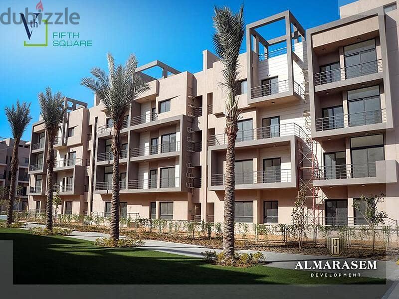 Apartment with immediate receipt for sale, fully finished, Ultra Super Lux, in Fifth Square Al Marasem Compound 7
