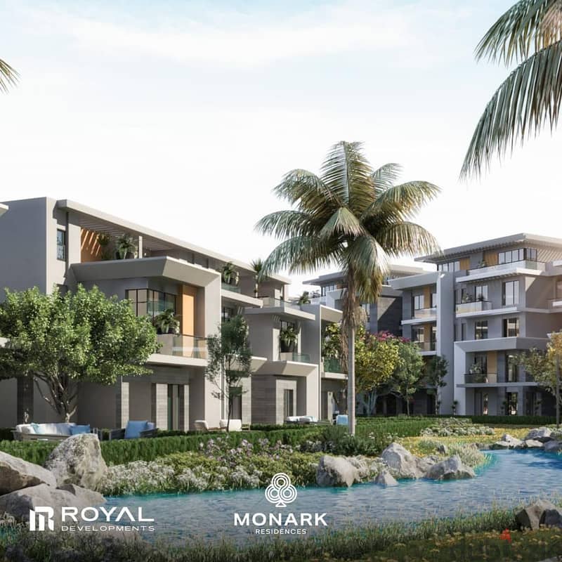 His apartment directly on the swimming pool with only 7% down payment and the lowest monthly installment - Pamez, Mostaqbal City Compounds, directly i 6