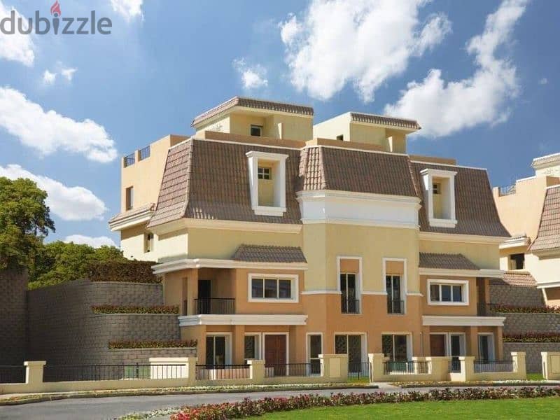Villa 212 meters + garden: 61 meters at the price of an apartment (at the old price) + large garden and in comfortable installments in (Sarai ) ) 6