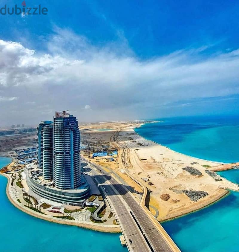 a direct sea view studio for sale in alamein towers north coast 8