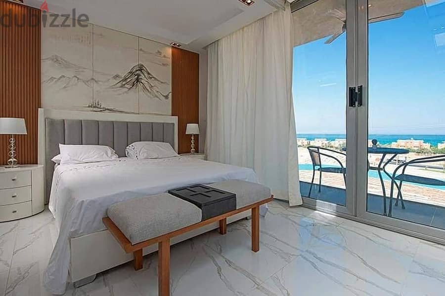 With a 5% down payment, an apartment for sale in a private garden directly overlooking the sea, finished with air conditioning and fully furnished (Il 5
