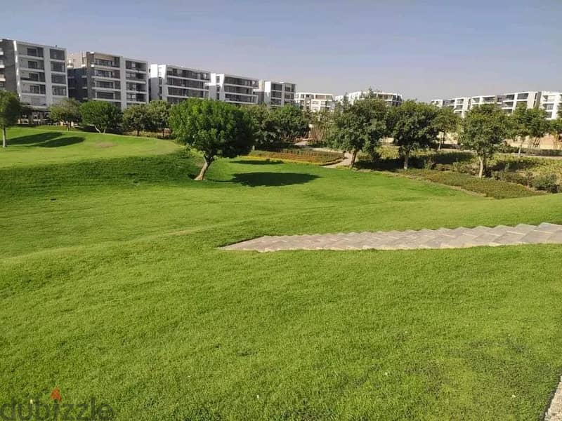The lowest price for two rooms in Taj City, a distinctive area apartment in front of Cairo Airport, 114 square meters, fifth floor for sale with a dow 19