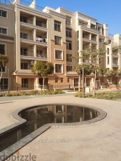 147 sqm apartment, ground floor, 123 sqm garden, lake view, Sarai Compound, New Cairo, Sur, Madinaty wall, 880,000 down payment 0