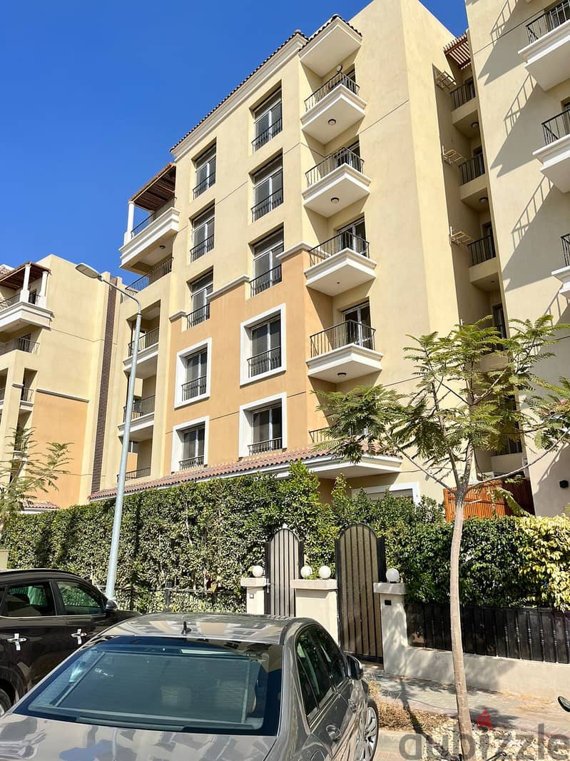 147 sqm apartment, ground floor, 123 sqm garden, lake view, Sarai Compound, New Cairo, Sur, Madinaty wall, 880,000 down payment 15