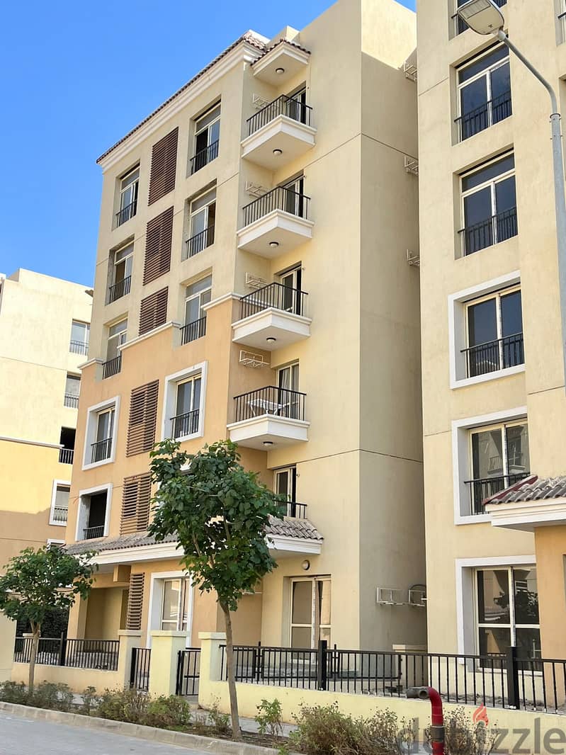 147 sqm apartment, ground floor, 123 sqm garden, lake view, Sarai Compound, New Cairo, Sur, Madinaty wall, 880,000 down payment 17