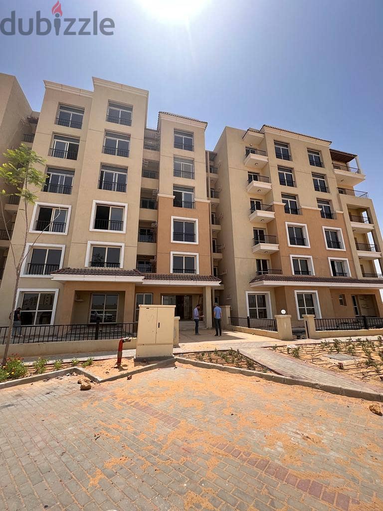 The lowest price for a duplex in Saray, 136 sqm, ground floor, 20 sqm garden, distinctive view, Elan stage, wall, Madinaty wall, installments over 8 y 23