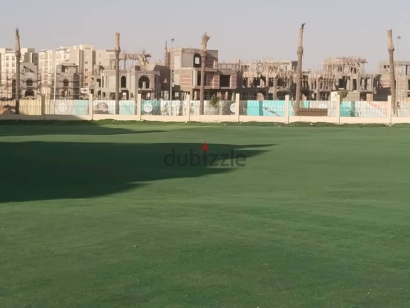 Two-room apartment, 112 m, at the lowest price currently, in Sarai Compound, wall in Madinaty Wall, repeated floor, view, landscape 18