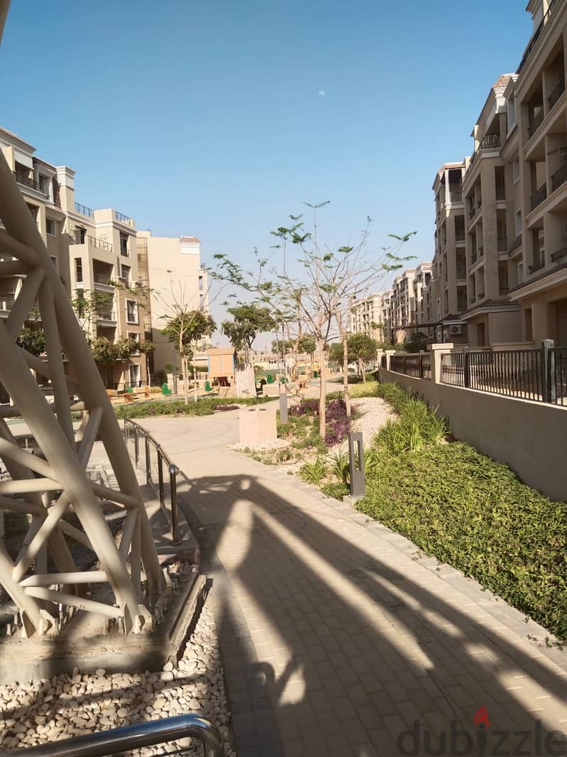 The most distinguished apartment in Sarai Compound, area of ​​156 square meters, at a special price, 3 rooms and 3 bathrooms, on View Direct, near Mos 32