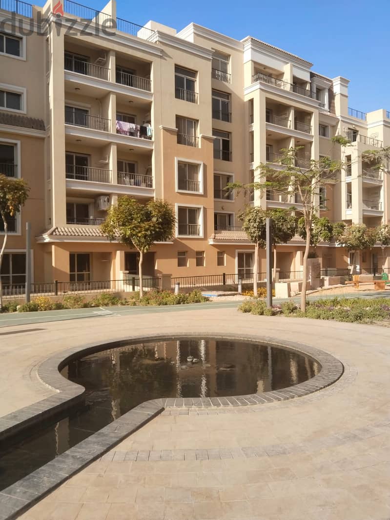 The most distinguished apartment in Sarai Compound, area of ​​156 square meters, at a special price, 3 rooms and 3 bathrooms, on View Direct, near Mos 33