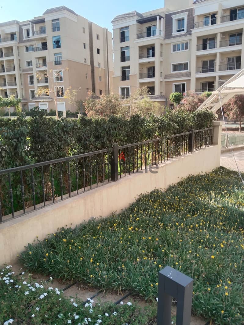 Duplex on landscape and lake area, 158 sqm, with 60 sqm garden, in Sarai Compound, New Cairo, near Mostakbal City 30