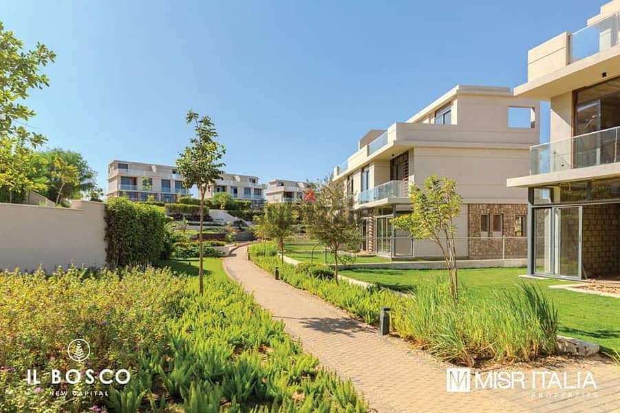 Villa For Sale 488M Ready To Move in il Bosco New Capital | فيلا للبيع أستلام فوري 488م بالتقسيط في البوسكو العاصمة الأدارية 2