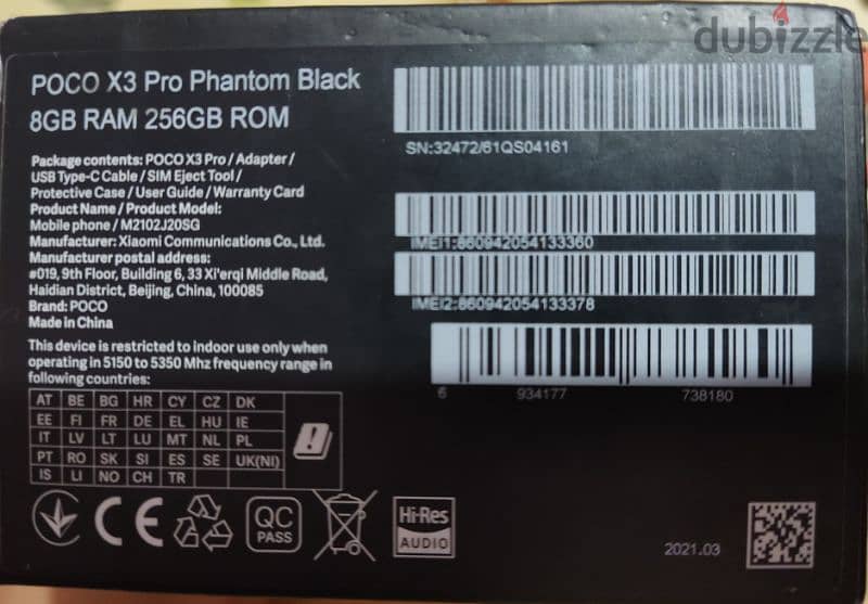 Poco x3 pro 256 ram8 phantom black 6