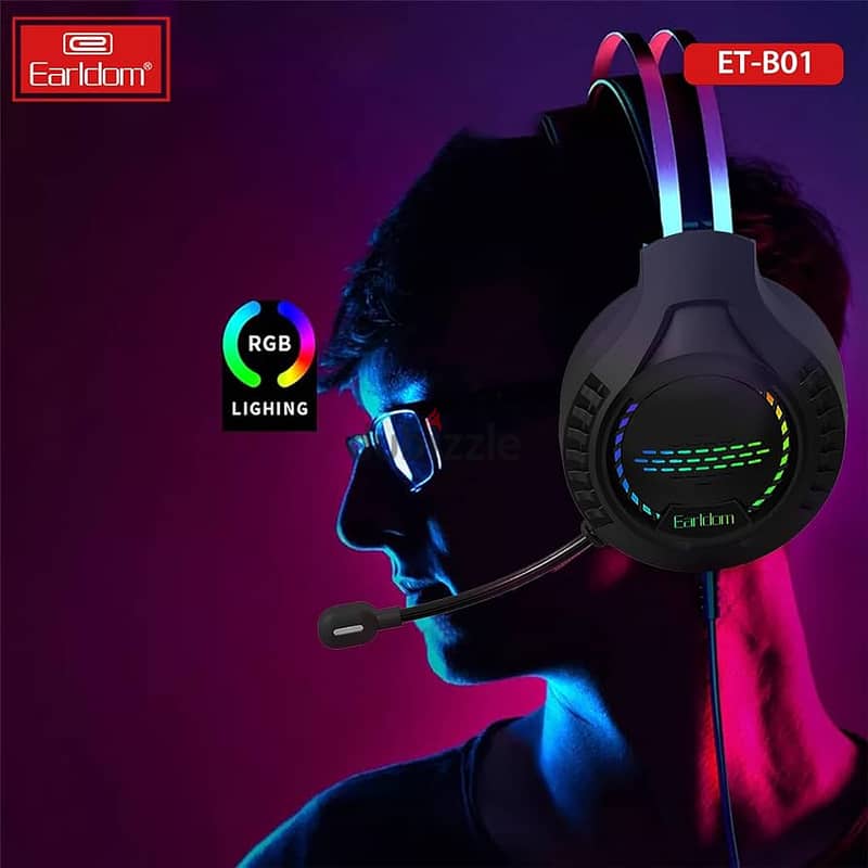 Gaming headset rgb with high quality mic -سماعة رأس للألعاب RGB مع ميك 2
