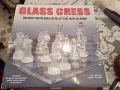 شطرنج زجاجي حجم كبير 0