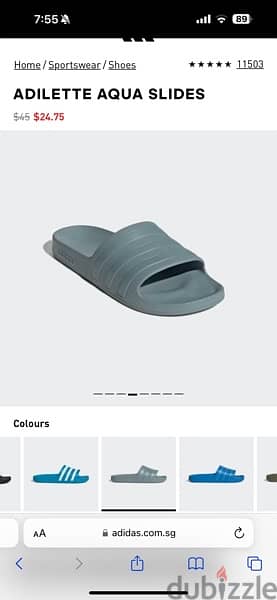 Adidas Aqua slides 0