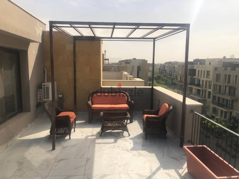 furnished studio with roof terrace for rent in sodic eastown - new cairo beside auc ستديو رووف مفروش للايجار بكمبوند سوديك ايست تاون 4