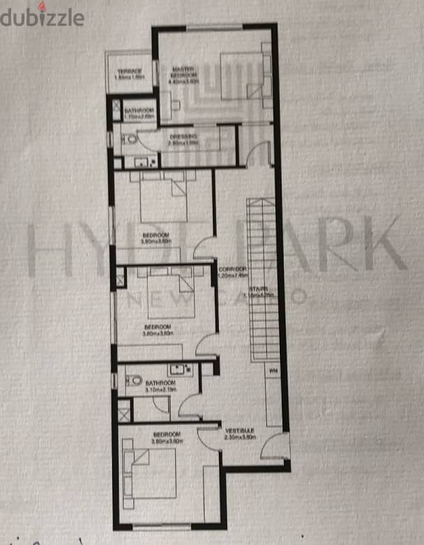 دوبلكس 4 نوم للبيع استلام فورى بكمبوند هايد بارك - التجمع الخامس duplex 274m for sale in hyde park - new cairo 1