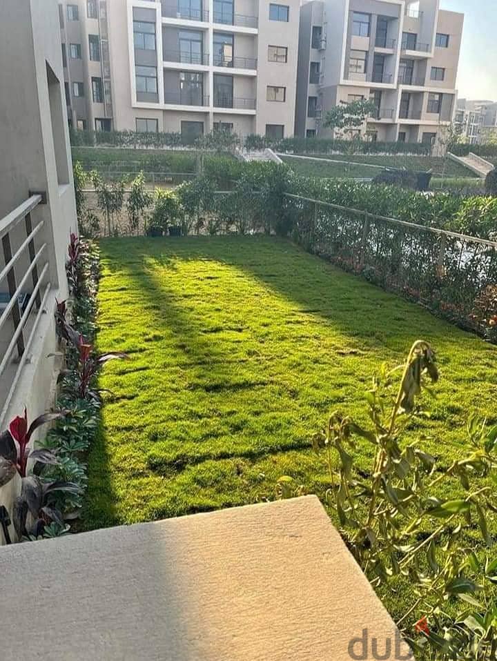 Apartment with garden (immediate receipt + finished with AC'S) for sale in the Fifth Settlement, Al Marasem Fifth Square Compound 5