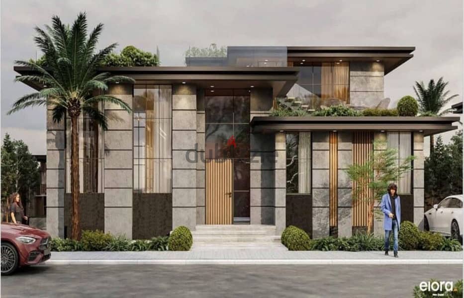 Townhouse 215 m for sale in an excellent location, intersection of Dabaa axis and the middle ring road in New Zayed City, Elora Compound 0