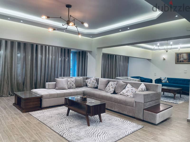 3-bedroom apartment for rent furnished in Gamaet Al-Dawwal branches 2