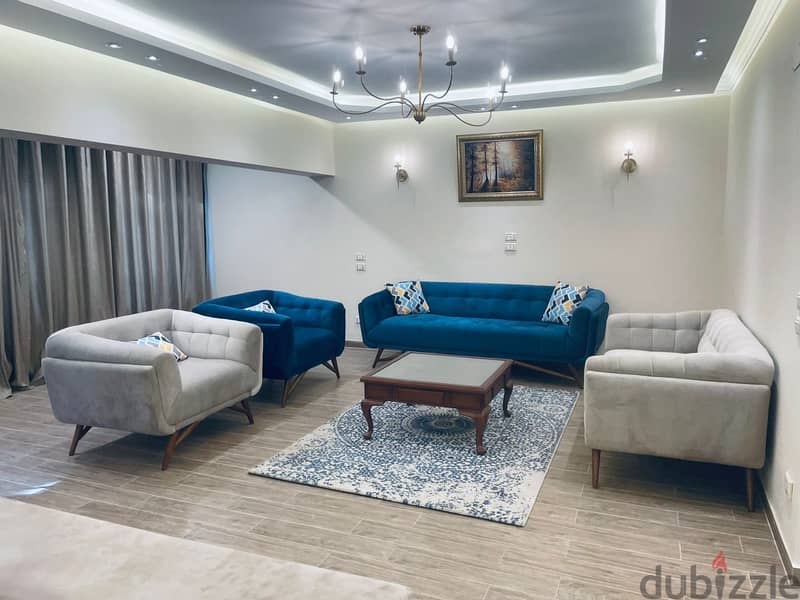 3-bedroom apartment for rent furnished in Gamaet Al-Dawwal branches 3