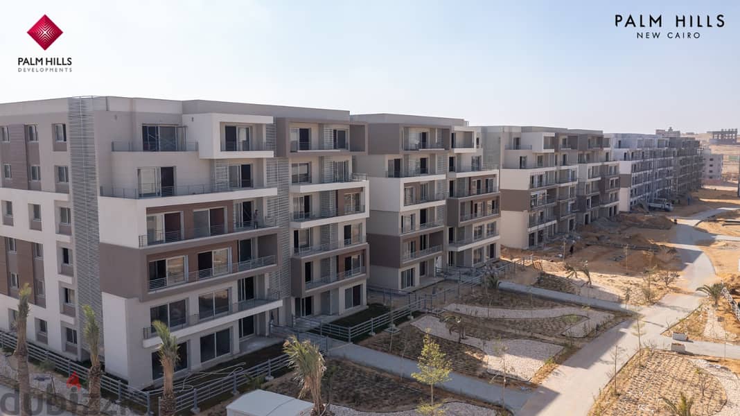 In Palm Hills New Cairo, a 3-bedroom apartment + Nan’s room in the heart of the Fifth Settlement, on the Middle Ring Road, for sale 3