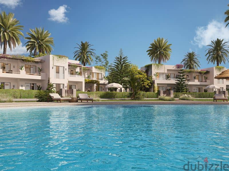 Two-bedroom chalet for sale in Seashore Hyde Park, Ras El Hekma. . with lagoon view, fully finished 0
