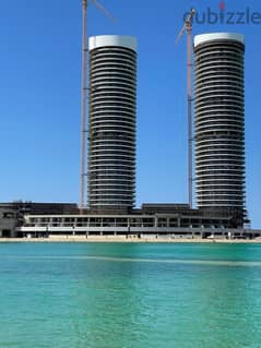 For Sale With Installments In Alamein Towers, 217 Sqm Apartment, Full Panoramic Sea View, Finished with Air Conditioners