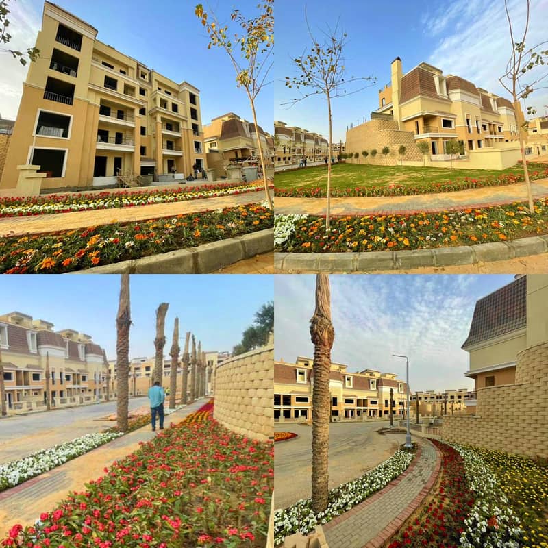 شقه للبيع 3 غرف  في سراي مدينه المتسقبل على طريق السويس بسور بسور في مدينتي   Sarai Al-Mustaqbal City Masr city 2