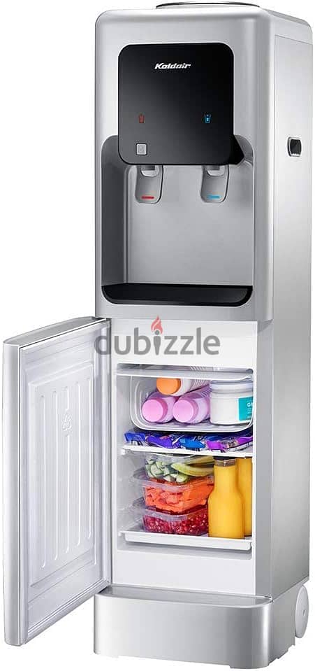 Koldair bfw2.1 hot and cold water dispenser with wheels and fridge - s 2